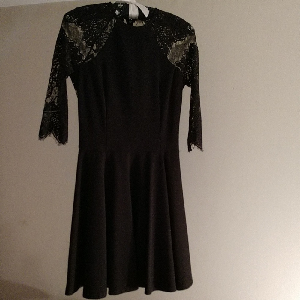 Lovely LBD! Yale' Lace Panel Fit & Flare Dress